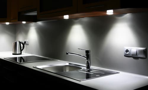 Where should kitchen lights be placed