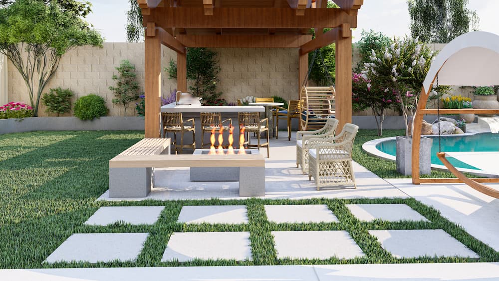 How do you upgrade outdoor living space